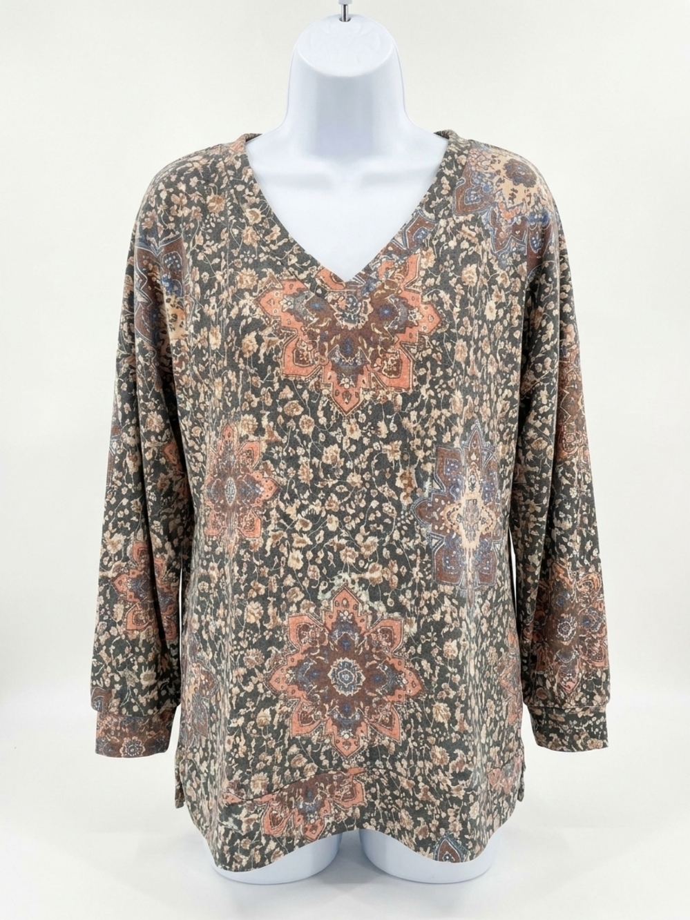 NEW SEW IN LOVE boho beginnings top in grey/multi